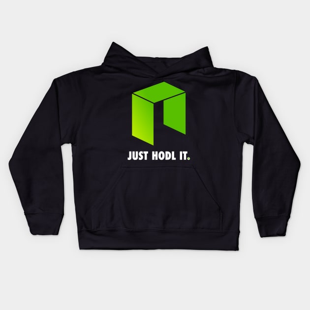 Just Hodl It : Neo Kids Hoodie by CryptoTextile